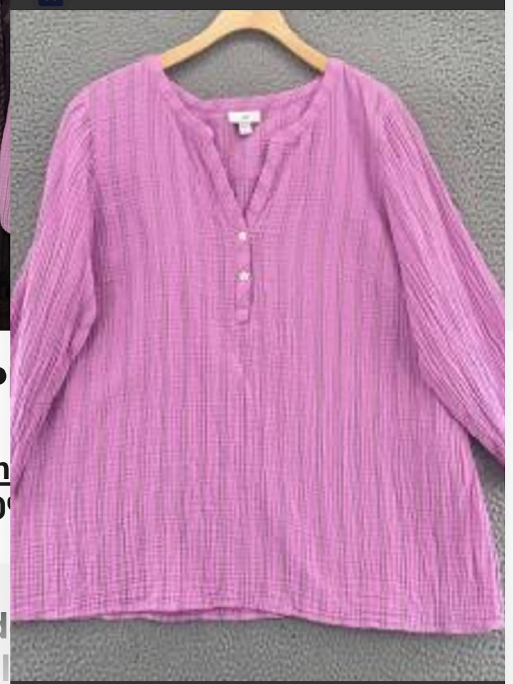 JUNE SALE!  PRICE DROP!  J JILL Light Pink Long-Sleeve V-Neck Peasant Top. 2X
